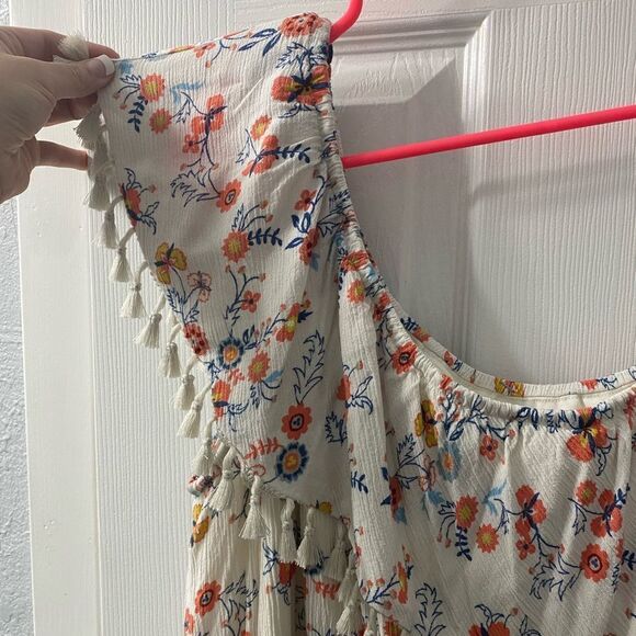 Hint of Mint Off-shoulder Tunic Top Floral Mixed Print Medium - Picture 4 of 9